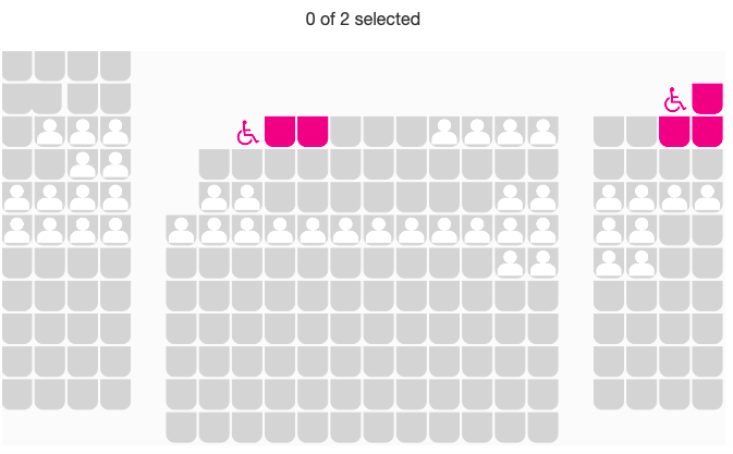 Screenshot of online booking via odeon.co.uk