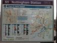 Printed information at Nottingham Station bus stops on Carrington Street