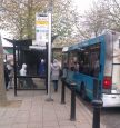 Bus stop and shelter at The Point in MK