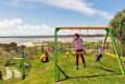 Playground for kids, looking out to breathtaking views