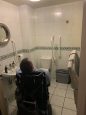 Accessible toilet, right side transfer